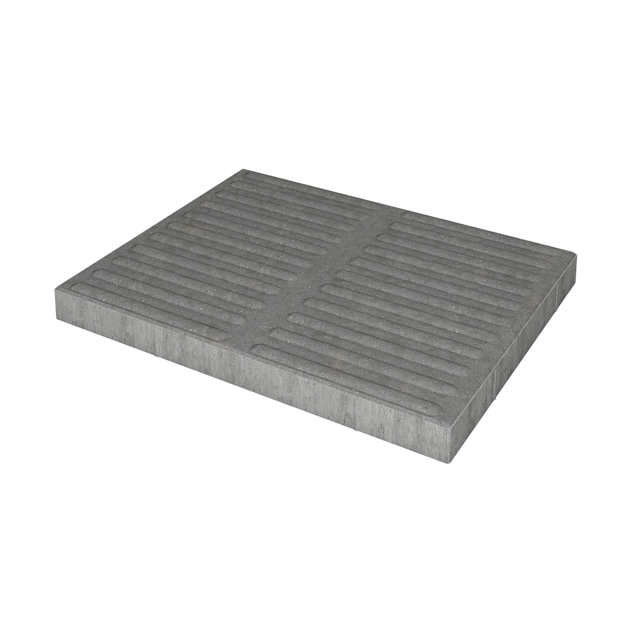 Fortovsfliser 62½x80x7 cm m/fas Grå Taktil m/22 stk. Ledelinjer langs