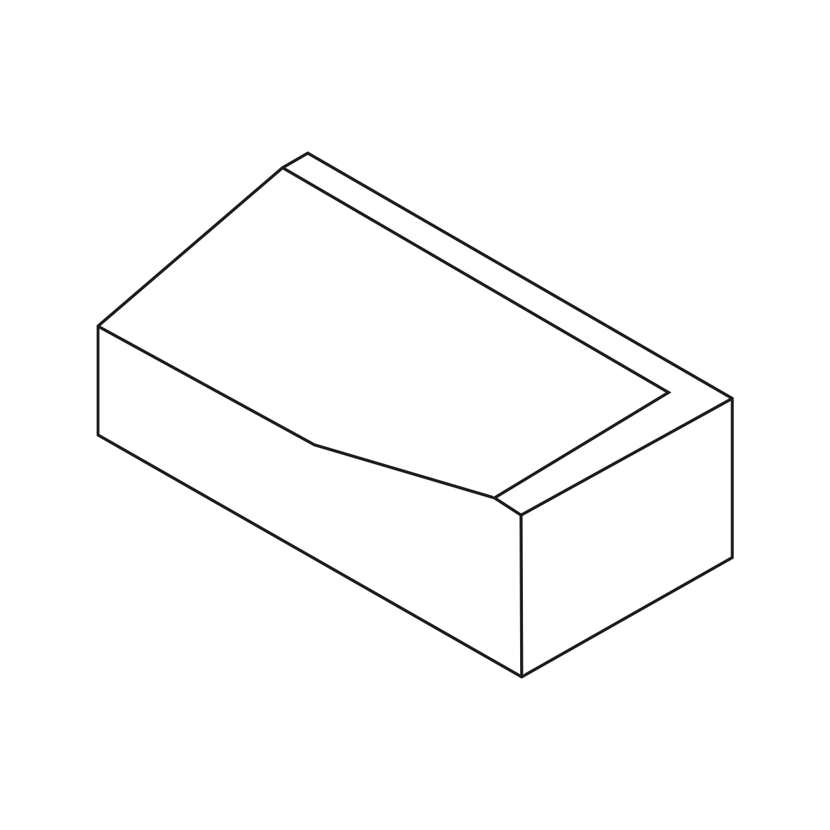Albertslund-elemente 30x14/20 X 60 cm Anläufer links grau