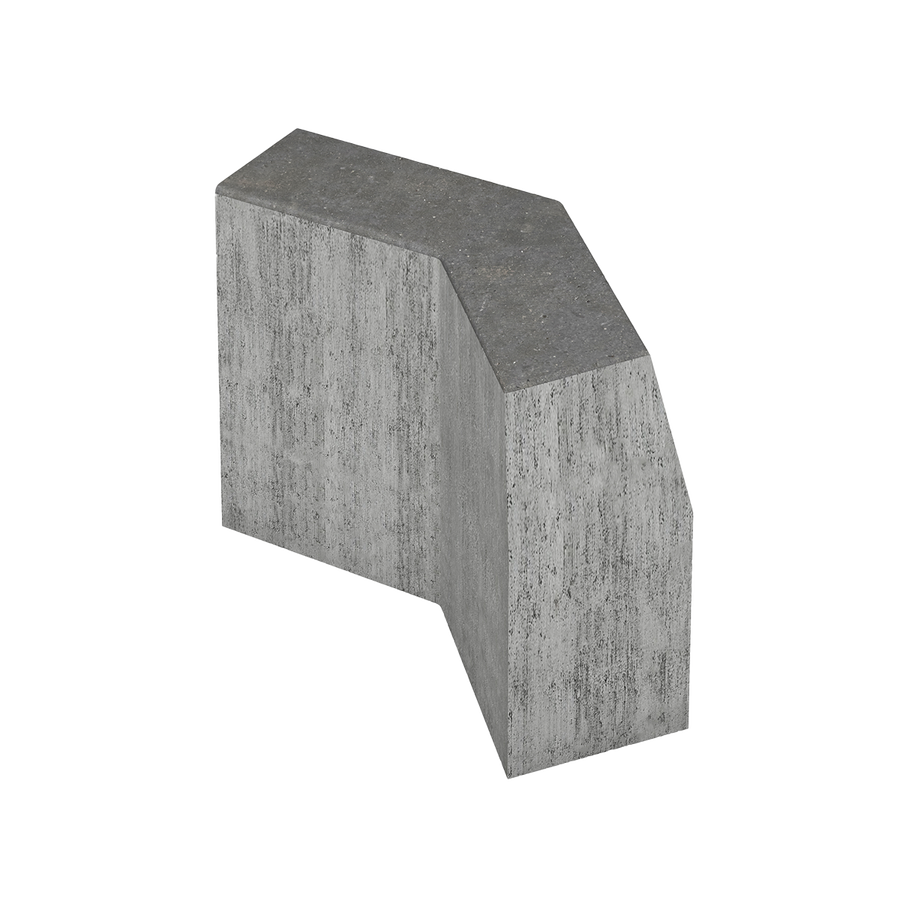 Fortovskantsten 9/12x30 cm Grå 135° udv. hjørner