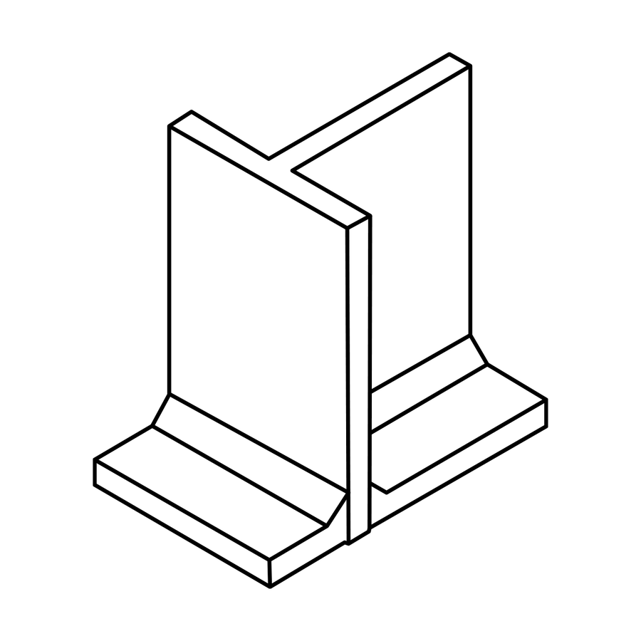 ParkLine Stützmauer 120 - 45x80/80x10 cm Grau T-Element