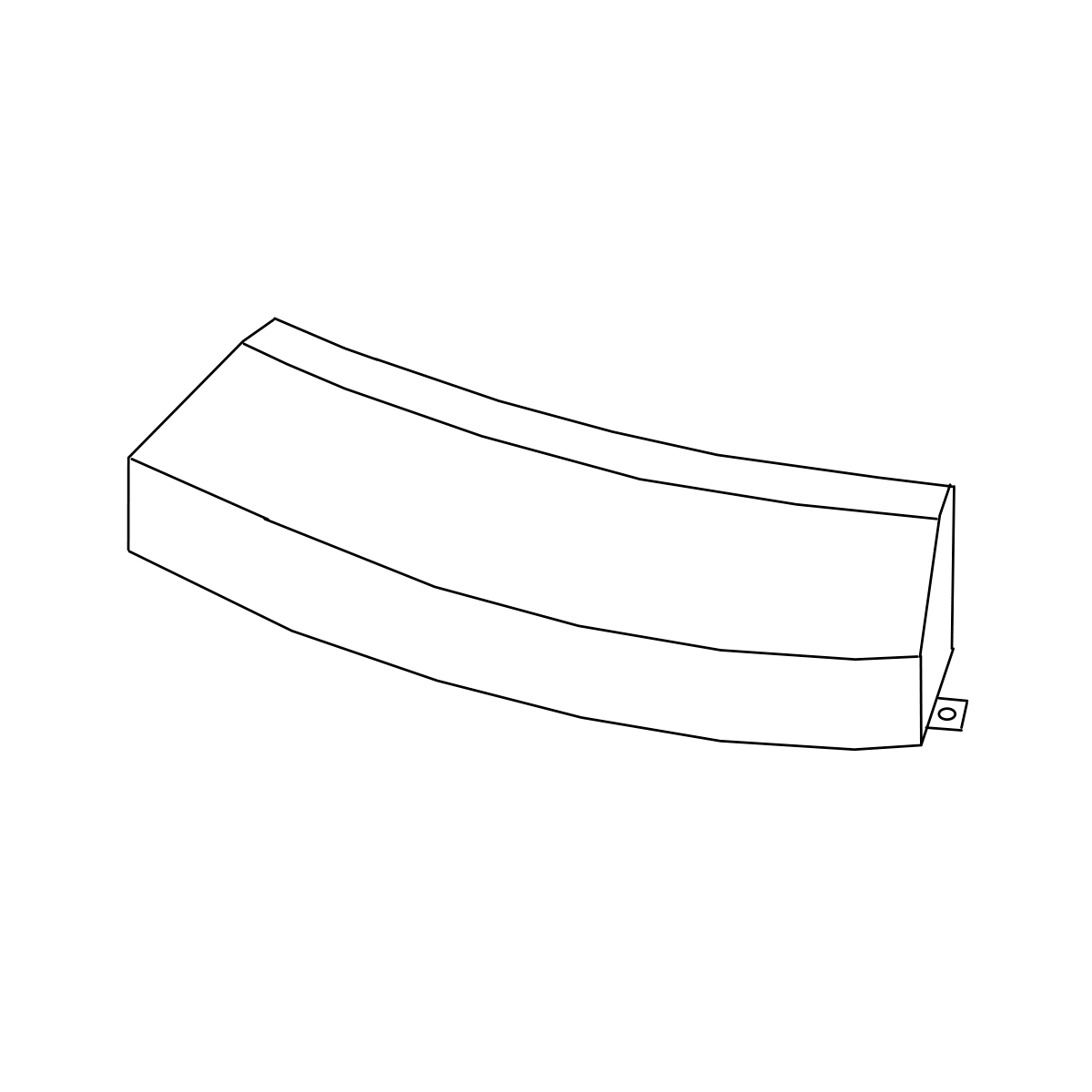 A-Sømkantsten 8/13x16x78,5 cm Hvid R. 1,0 m. udv.