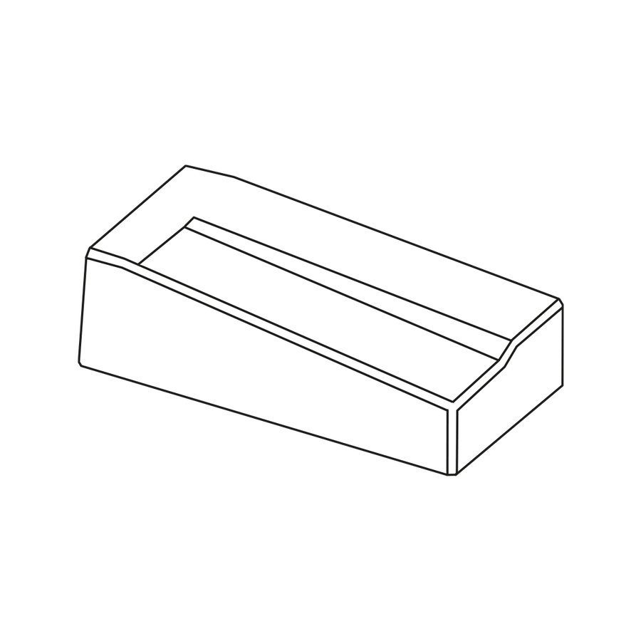 Drejesten 25/23x50x11,5/15,5 cm Grå Lav model