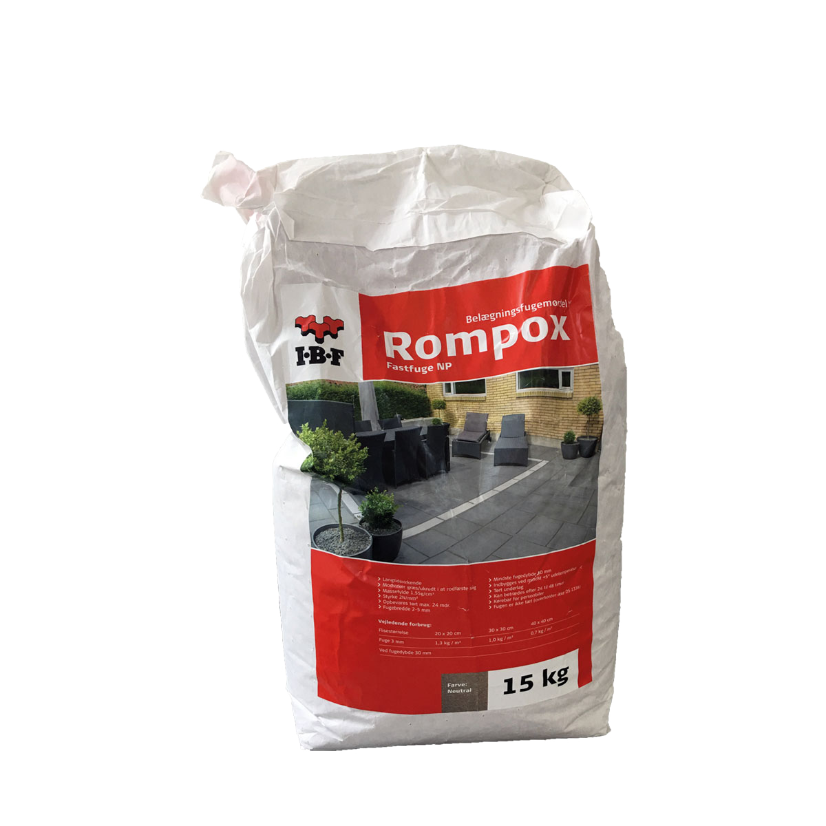 Rompox® Fastfuge NP Sort-Basalt (15 kg. ps.)